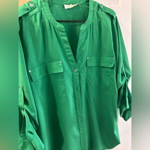Calvin Klein Vibrant Green Blouse